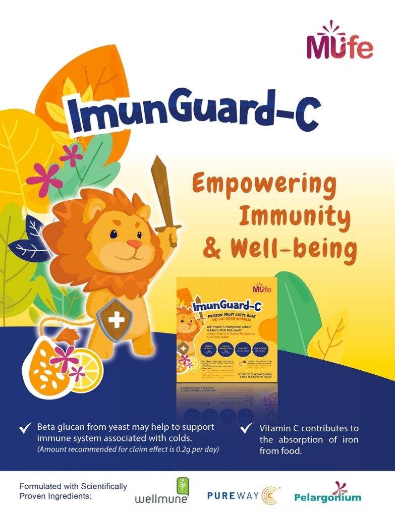 Mufe ImunGuardC 15's for children (with vitamin c, pelargonium extract