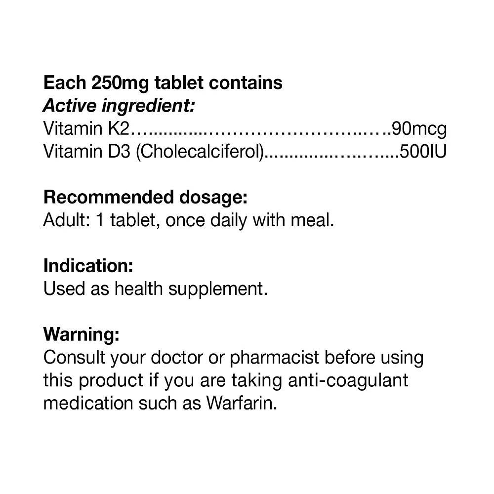 Vitamode Vitamin K2 Plus D3 Tablets 30's