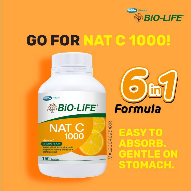 BioLife NAT C 1000mg Bioflavonoids 维生素 Vitamin C 150's