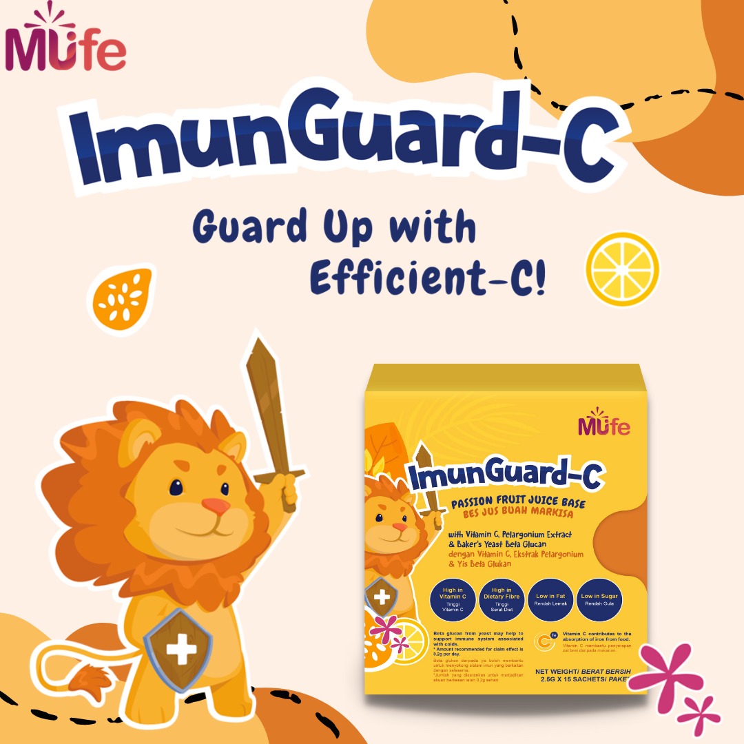 Mufe ImunGuardC 15's for children (with vitamin c, pelargonium extract